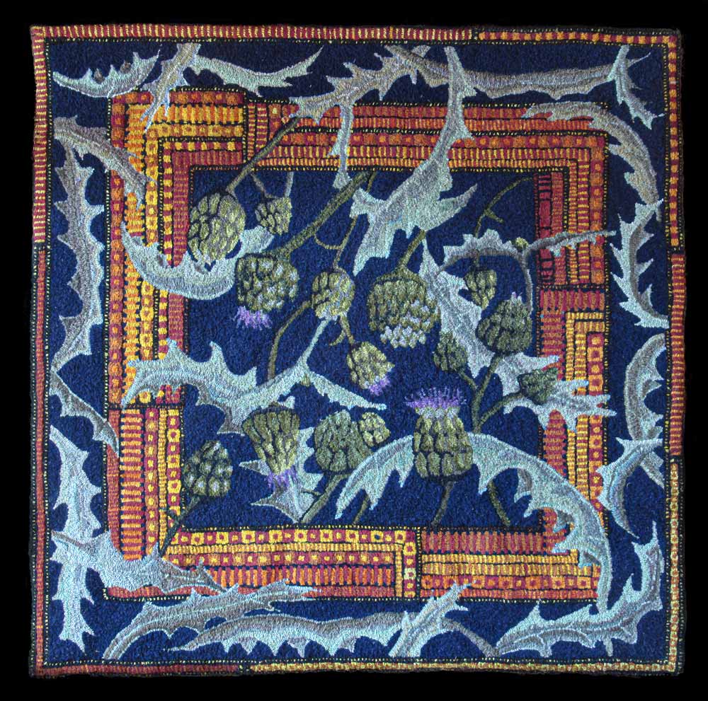 Anne Cox rugs available at our Art gallery in midcoast Maine